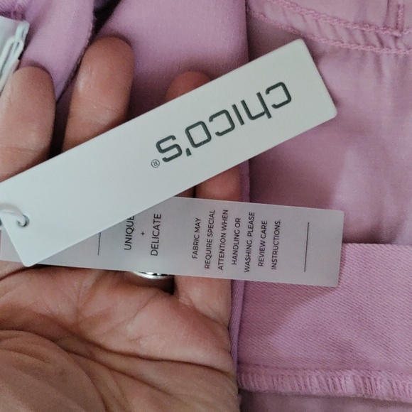 10531 Chico's Aurora Pink So Slimming Slim Leg Crop pants 3 16 NWT - Picture 12 of 13